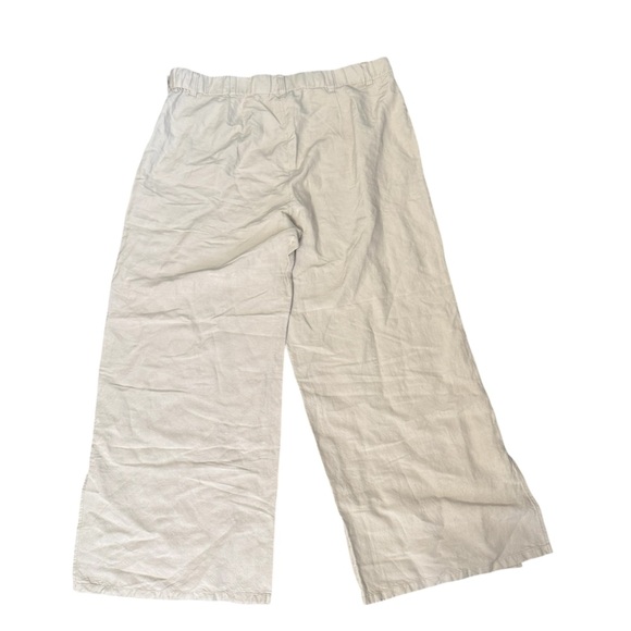 J.Jill Beige Linen Blend Wide Leg Pants Size Large Tall - Picture 2 of 6